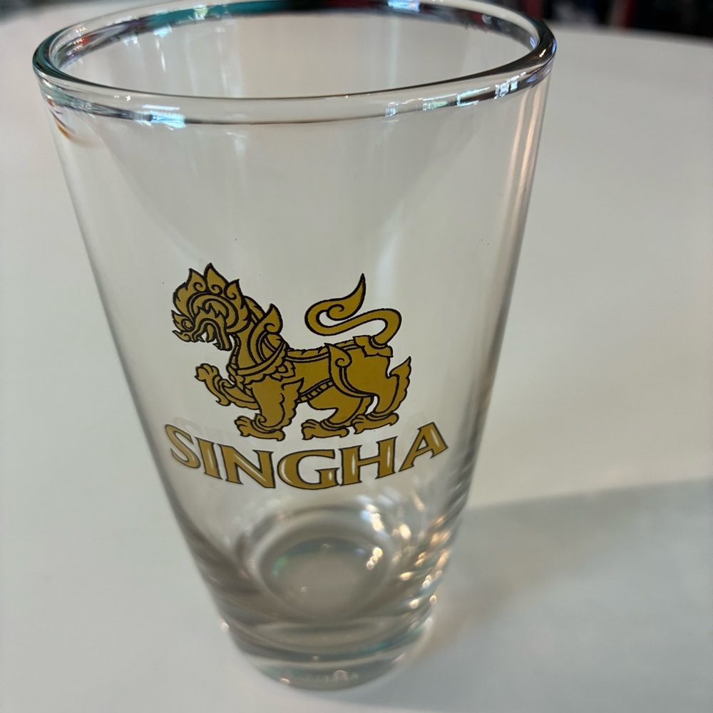 Vintage Singha Beer Glass